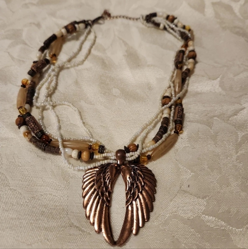 Beaded Wings Necklace